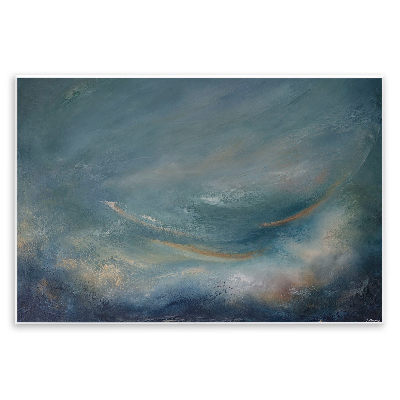 Stupell Industries Dark Storm Clouds Abstract Wall Plaque Art Design by Lydia Orange